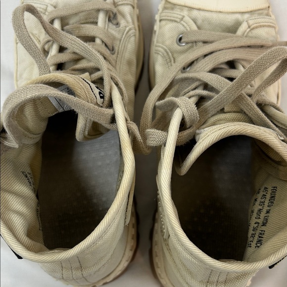 Palladium Pallashock Off-White Canvas Mid Boots Size Women’s 8.5 - Picture 7 of 12